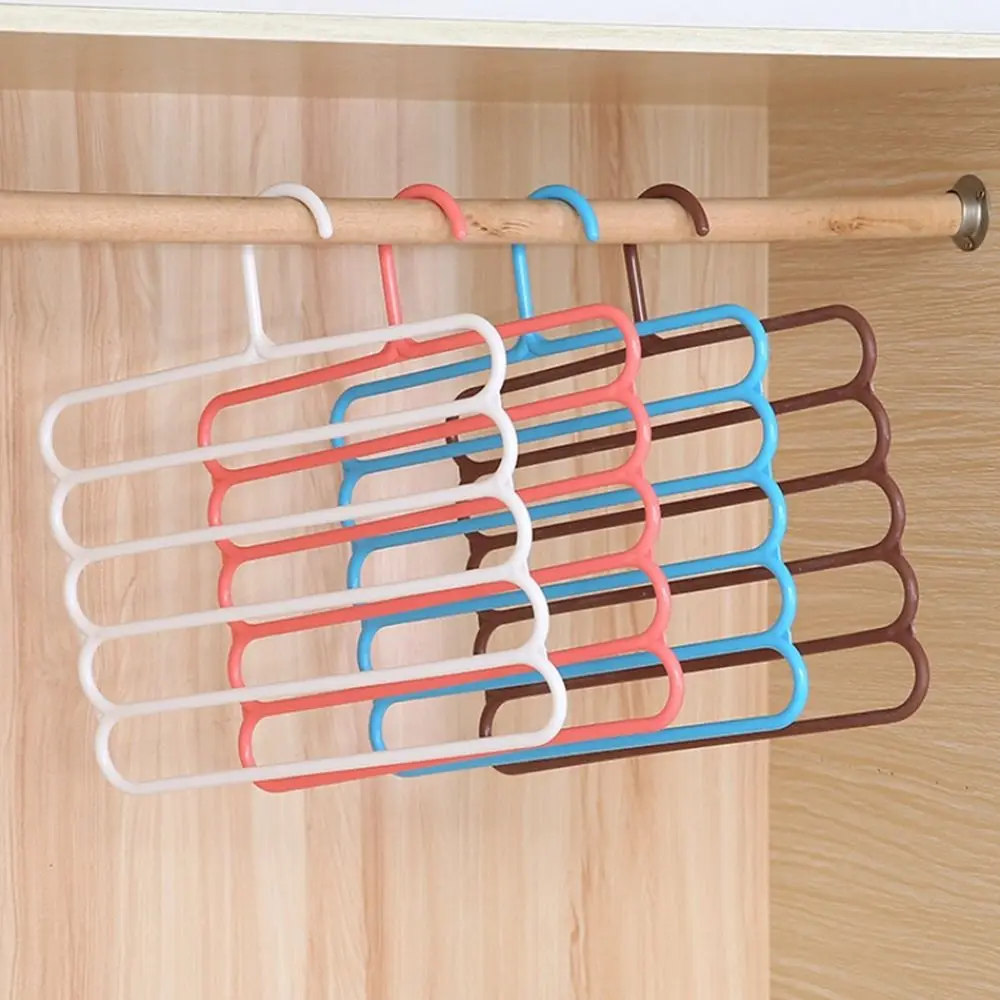 Bedroom Wardrobe Closet Organizer Trousers Scarf Storage Multilayer Trousers Hanger Storage Rack Clothes Hanger Pants Hangers 5