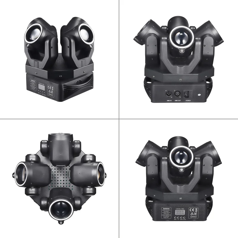 150W Led Four-Head Beam Moving Head Light DMX Controller Rotating Stage Party La