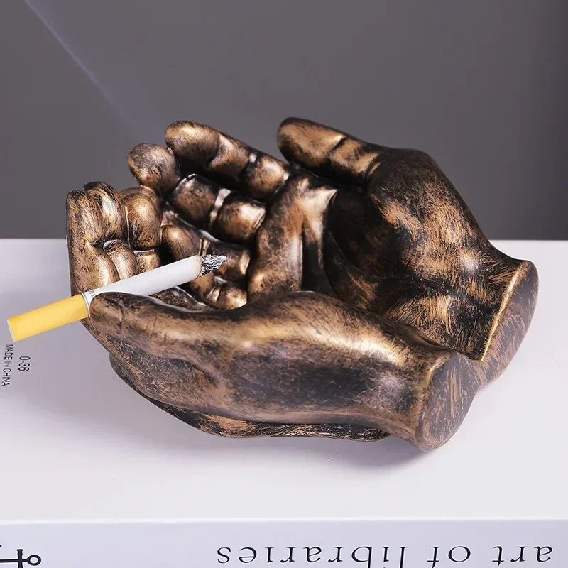 Hot Creative Resin Crafts Ornaments, Divine Hands Light Luxury Playful Anti Fly Ash, Home Living Room Office Ashtray Ornaments