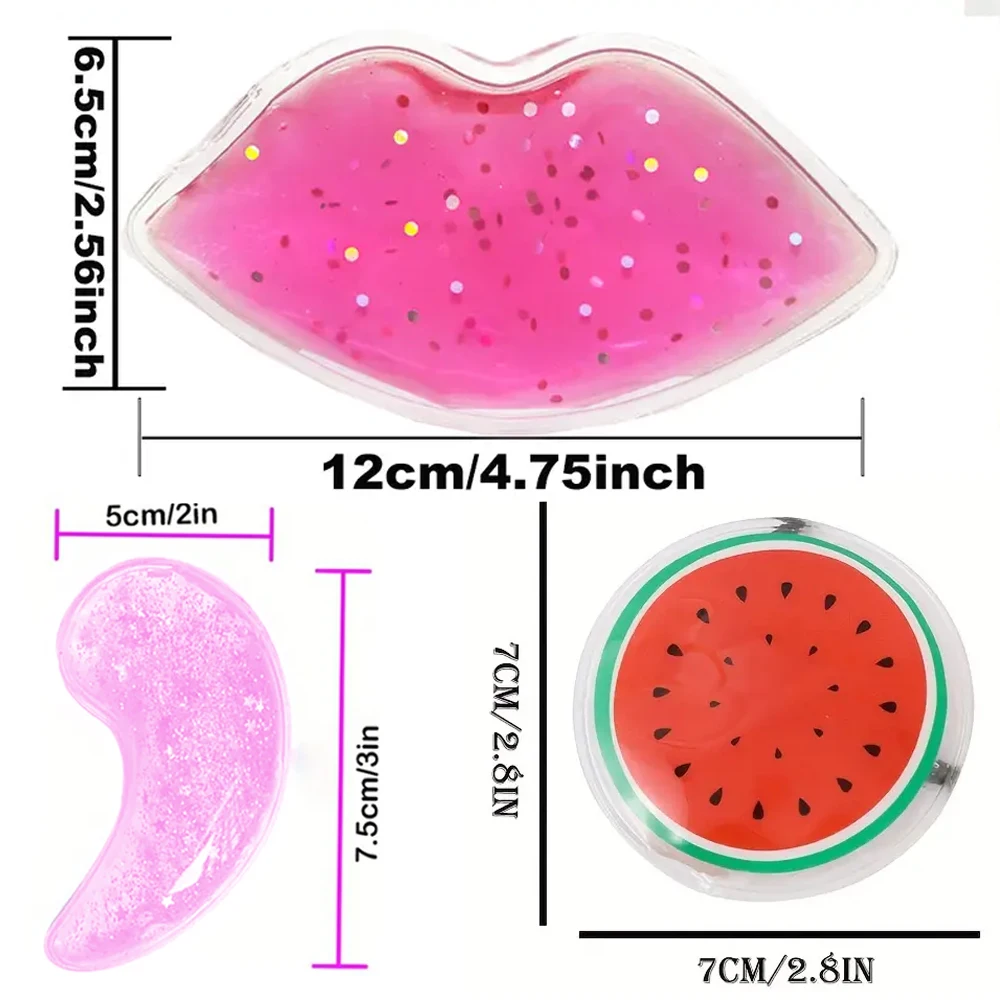 3PCS Reusable Cooling Eye Pads  Ice Cold Gel Pack Cold & Hot Therapy Microwaveable Heat Pain Relief and Eye Relax Skin Care Pads