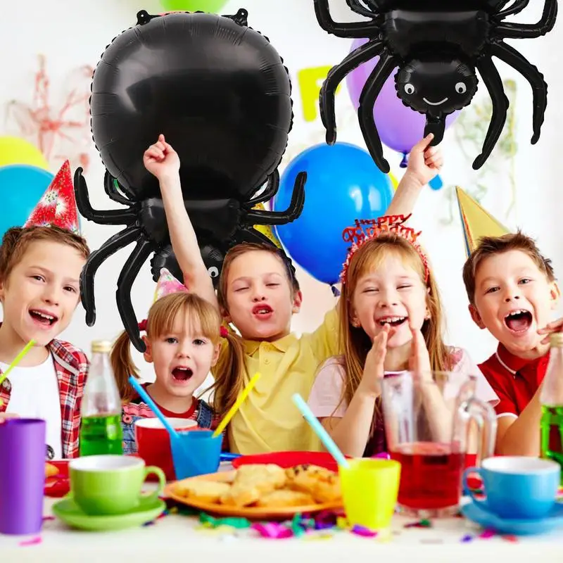Spider Balloons 5PCS Spider Foil Balloons Halloween Decor For Spooky Party Birthday Day Of Death New Year Animal Shaped