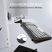 Wireless Keyboard and Mouse Combos with 2.4GHz USB Receiver Plug and Play Multi-Color Keycaps Retro Style Keyboards Windows Mac - Image 3