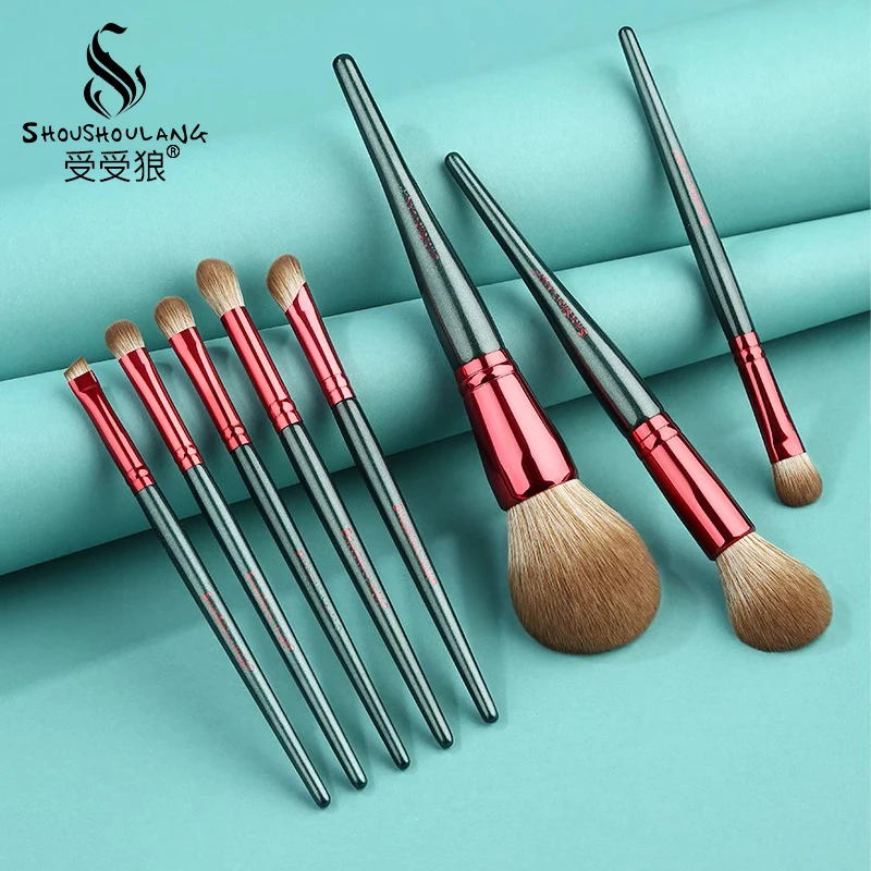 Shoushoulang 전문 메이크업 브러쉬 세트 14pcs 페이스 파우더 블러쉬 아이 섀도우 브러쉬 부드러운 합성 섬유 메이크업 브러쉬 키트