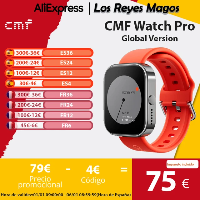 Global Version CMF by Nothing Watch Pro 1.96 AMOLED Bluetooth 5.3 BT Calls  with AI Noise