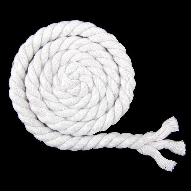 5Meters 10mm 100% Cotton 3 Shares Twisted Cotton Cords DIY Craft