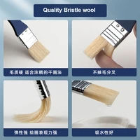 1/3/5/7/9 PCS Chip Paint Brushes Natural Bristles Wooden Handle Flat Brushes Set for Painting, Glue, Oil, Acrylic, Stain 2