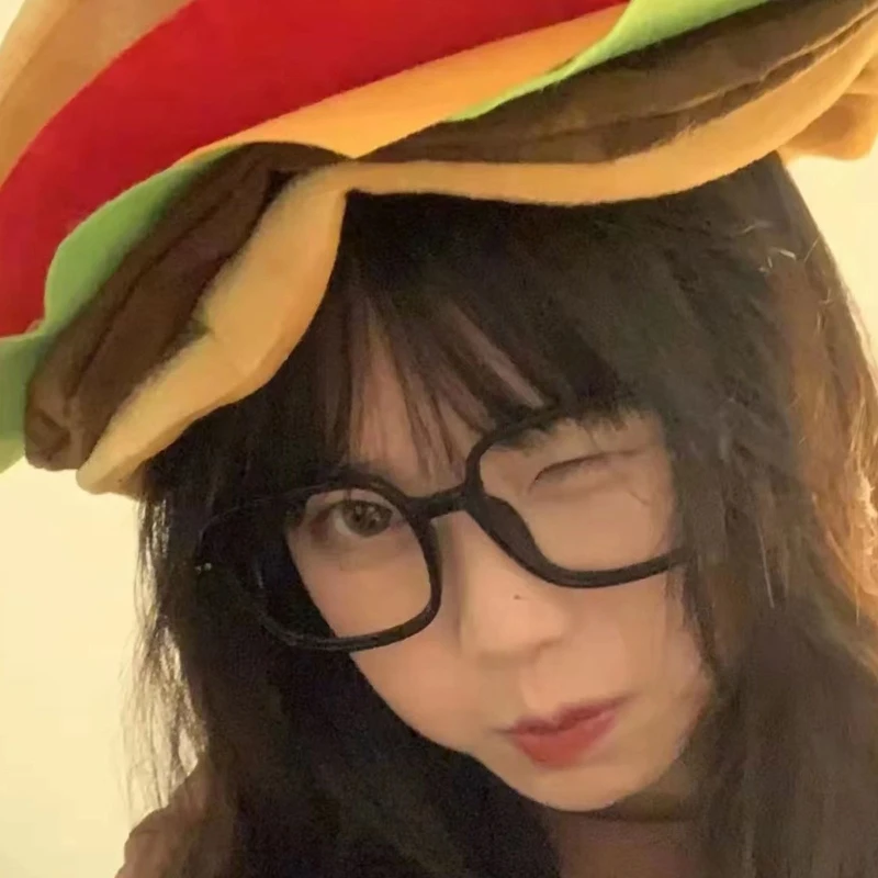 카니발 헤드 기어 모자 할로윈을위한 재미있는 패스트 푸드 멋진 햄버거 모자 소품