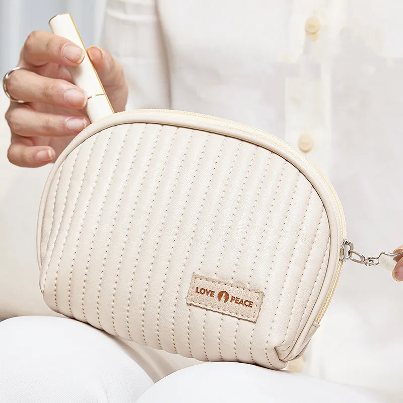 

Woman Waterproof Cosmetic Bag Compact Light Makeup Storage Handbag Travel Belongings Organize Case Bathroom Toiletries Packaging