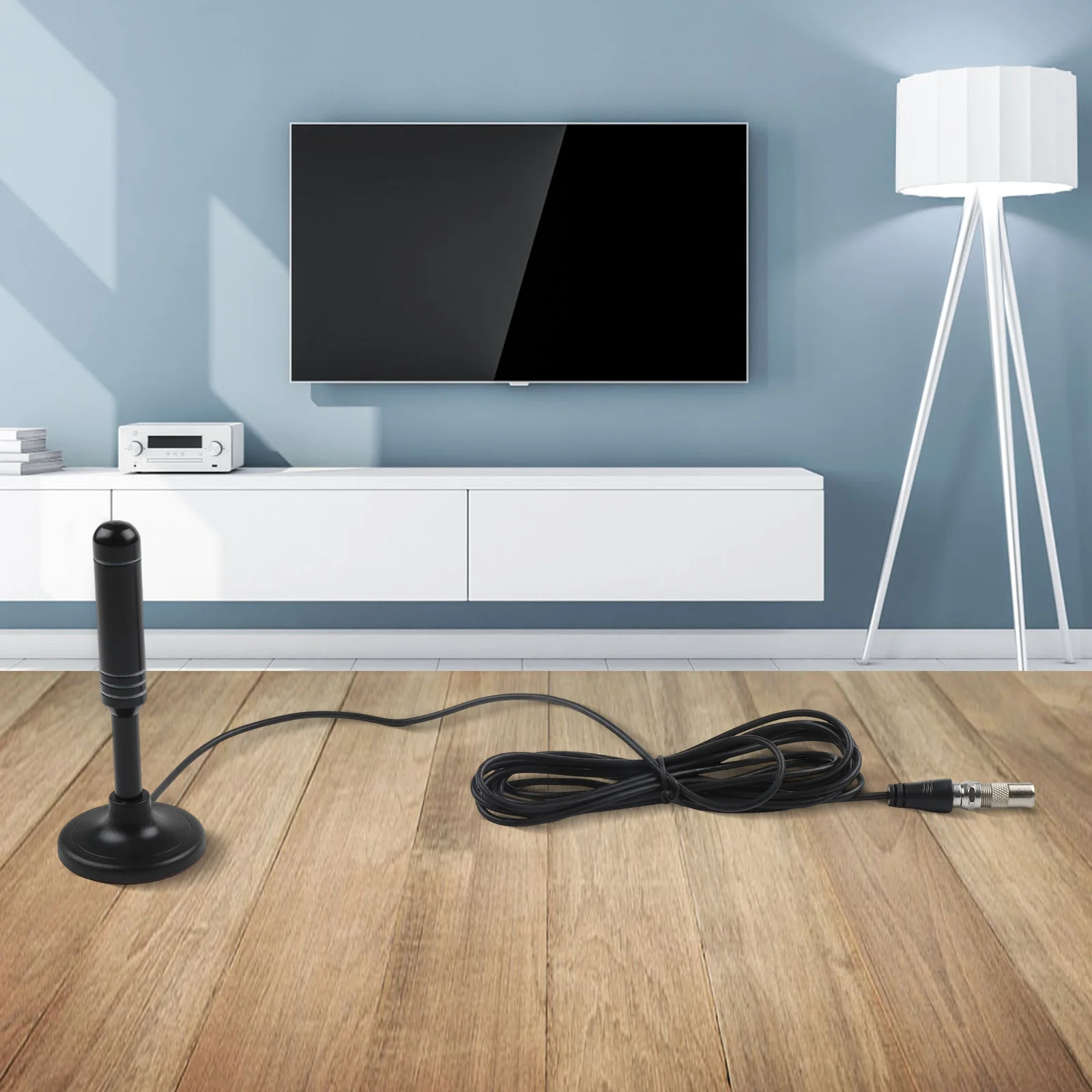Antenna TV Digitale Portatile con Cavo Coassiale da 300cm, Impermeabile per Esterni, Ricevitore HDTV per Caravan, Barca, Auto - immagine 5