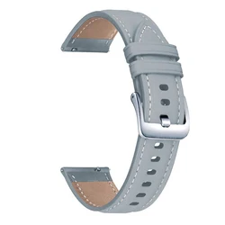 Elegant 20mm Leather Watch Band - Sport Luxe Strap - 20mm Vivomove Style (Grey)