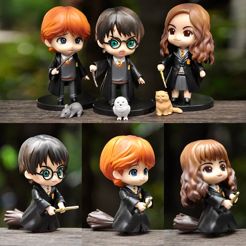 Casuale Harry Potter Q Version Doll Figures Personaggi Anime Hermione Cute Creative Dolls Toys Collezioni Di Regali Di Festa