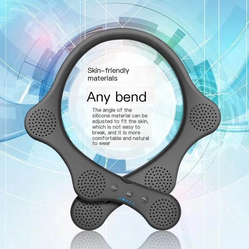 6 Loudspeakers Hang Neck Style Bluetooth Speaker HIFI Stereo for Sporting Running