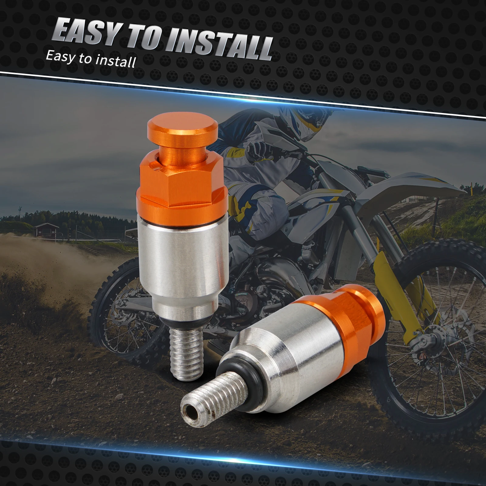 thumbnail image 2 of 2 Pcs M4x0.7 Universal Motorcycle Screw - Dirt Bike Motocross Fork Air 2 of 10