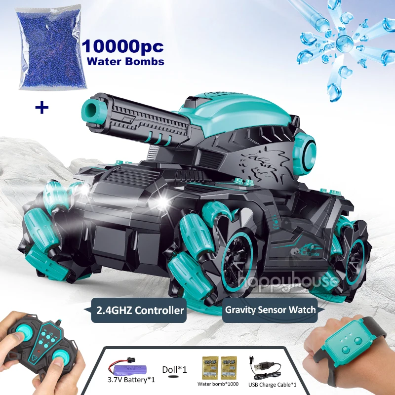 Remote Control Tank for Children Water Bomb Tank Toy Electric Gesture Remote Control Car RC Tank multiplayer RC Car for Boy Kids wall climbing car RC Cars