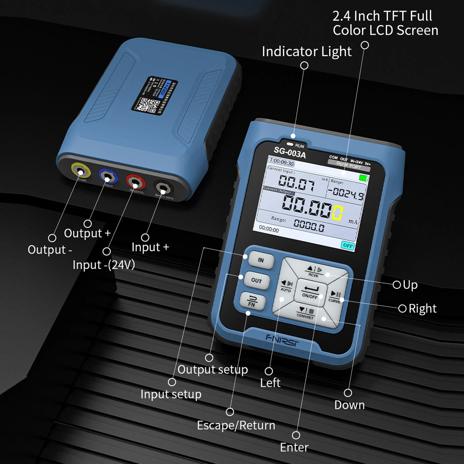 FNIRSI SG-003A ȣ ߻ 0-10V 4-20mA     ùķ PWM ޽  TFT Ǯ ÷ LCD ÷