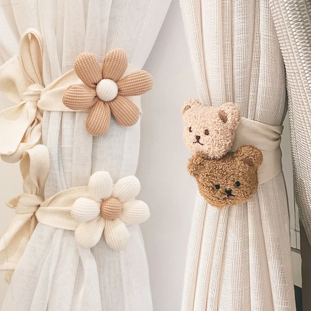 Embrasses Peluche Animaux Enfant Lot De 2 Embrasses De Rideau Peluche Motif Paresseux - Décoration Chambre Enfant Fixation Rideau Velcro