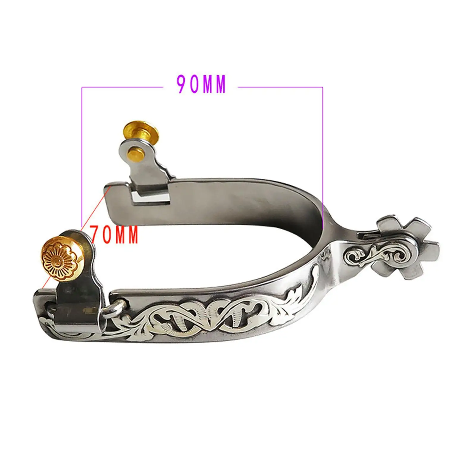 2 Pieces Horse Spurs Cowboy Spurs for Competition Training Riding Equestrian 2 Pieces Horse Spurs Cowboy Spurs for Competition Training Riding Equestrian