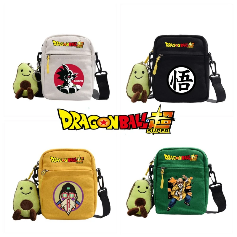 

Animation Seven Dragon Beads Goku Small Square Bag Fashion Printing Color Canvas One Shoulder Casual Cartoon Messenger Bag