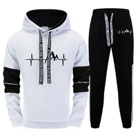 Casual Hooded Outdoor Daily Sports Men's Tracksuit Autumn Winter Hot Sale Single Piece Sweatshirt And Sweatpants Comfort Quality