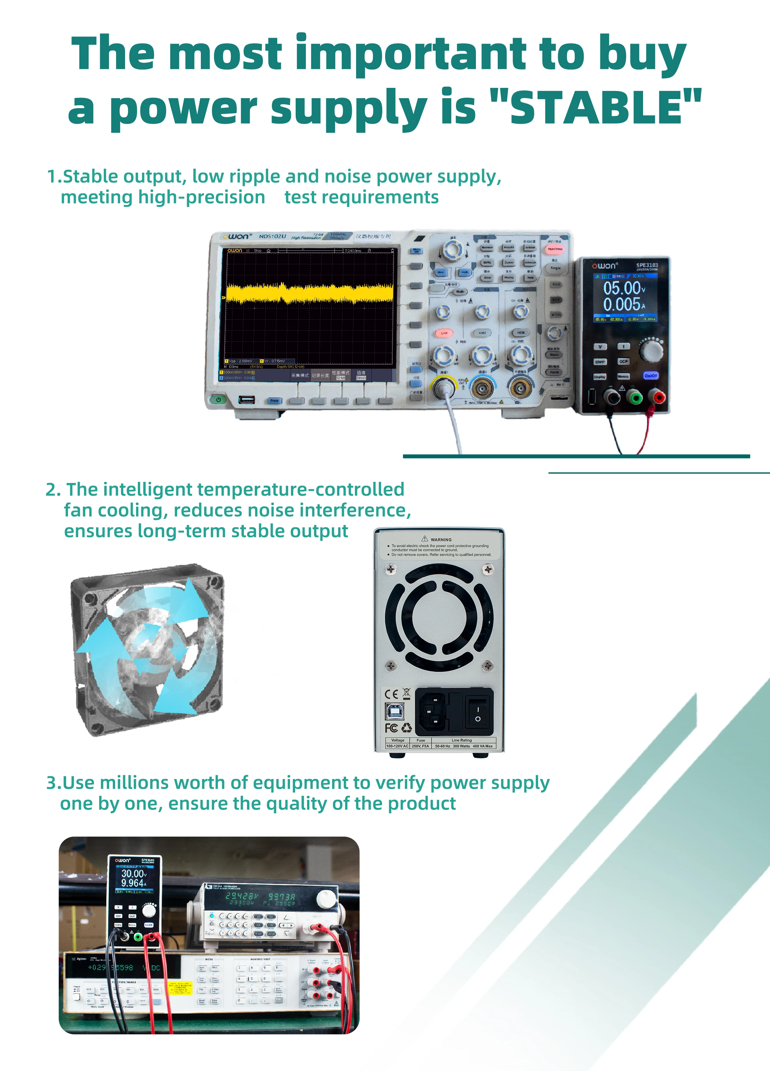 SPE Programmable DC Power Supply 300W 60V/10A 60V/5A 2.8" LCD 10mV/1mA Resolutio