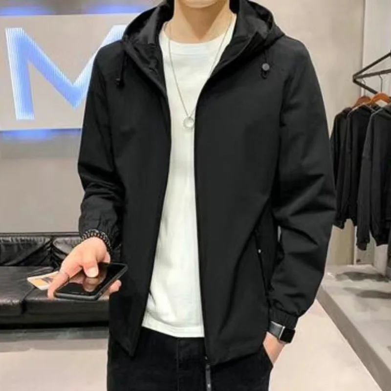 Fashion Hooded Spliced Pockets Zipper All-match Coats Men's Clothing 2023 Autumn New Oversized Casual Tops Loose Korean Jackets