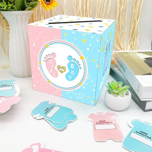 Boîte de vote pour révélation du sexe de bébé, décorations de réception-cadeau pour bébé, Invitations de fête, jeux de vote, il ou elle, fournitures de fête pour révélation du sexe 1