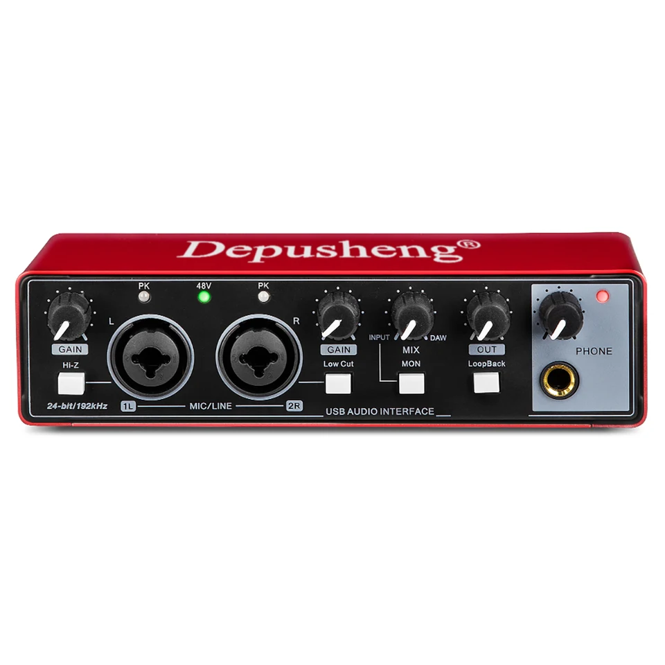 USB Audio Interface Sound Card for Professional Recording