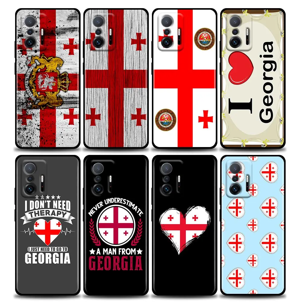 Stemma Georgia Ssr Flag Of Georgia Custodia Per Xiaomi Mi 11 Lite 5G Ne 11T 11X 12 Pro Custodie Fundas Poco X3 M3 F3 M4 Pro Cover