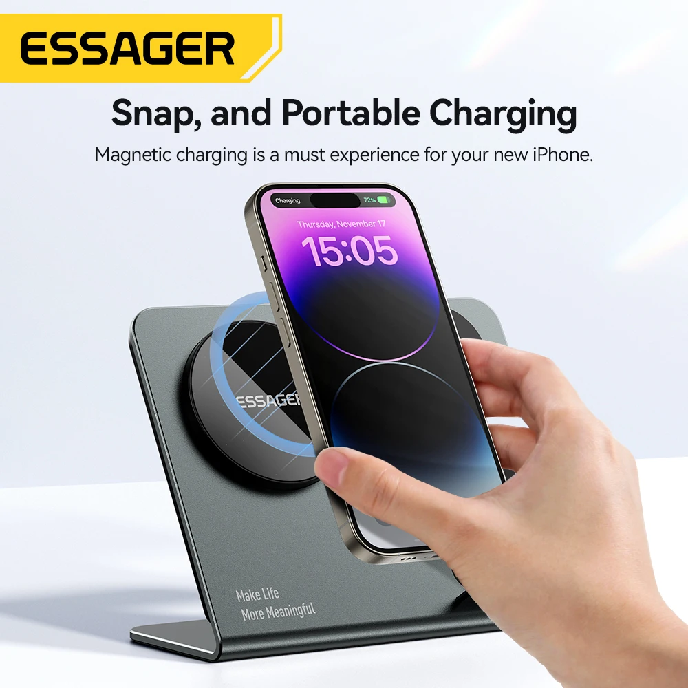 3 in 1 Magnetic Wireless Desktop Charger PD15W Fast Charging Station for iPhone 15 14 13 12 Pro Max Apple Watch Airprods magnetic wireless charger magnetic charging cable