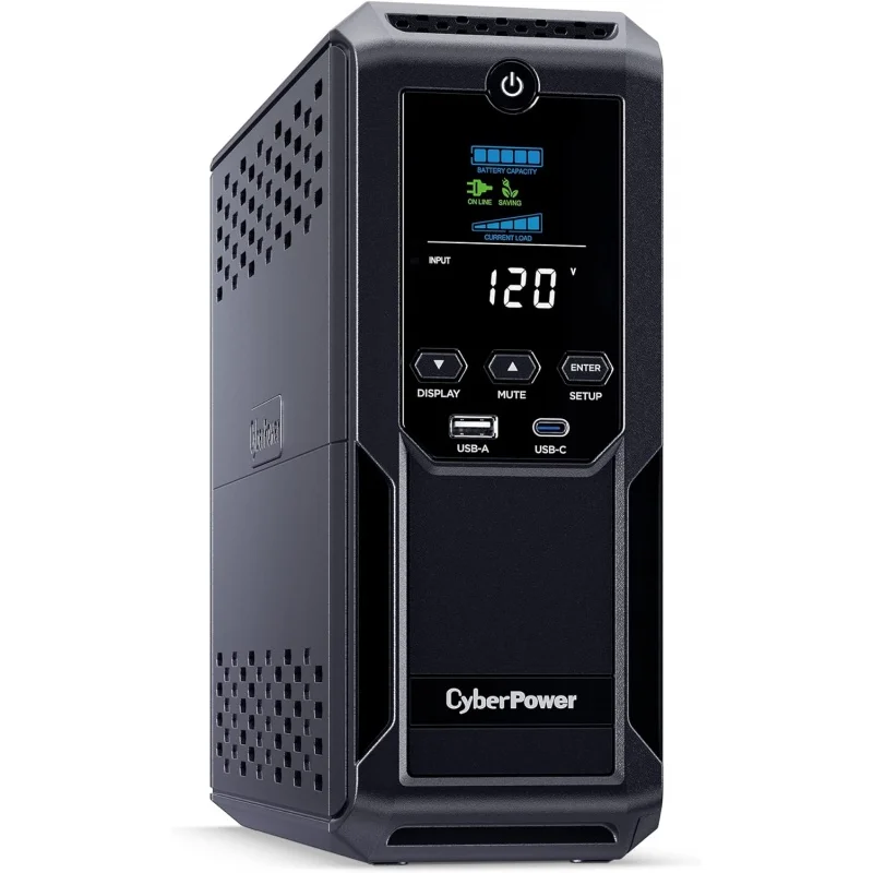 

CyberPower CP1500AVRLCD3 интеллектуальная система управления ЖК-экраном, 900 ВА/Вт, 12 розеток, 2 USB-порта, AVR, Mini Tower, черный