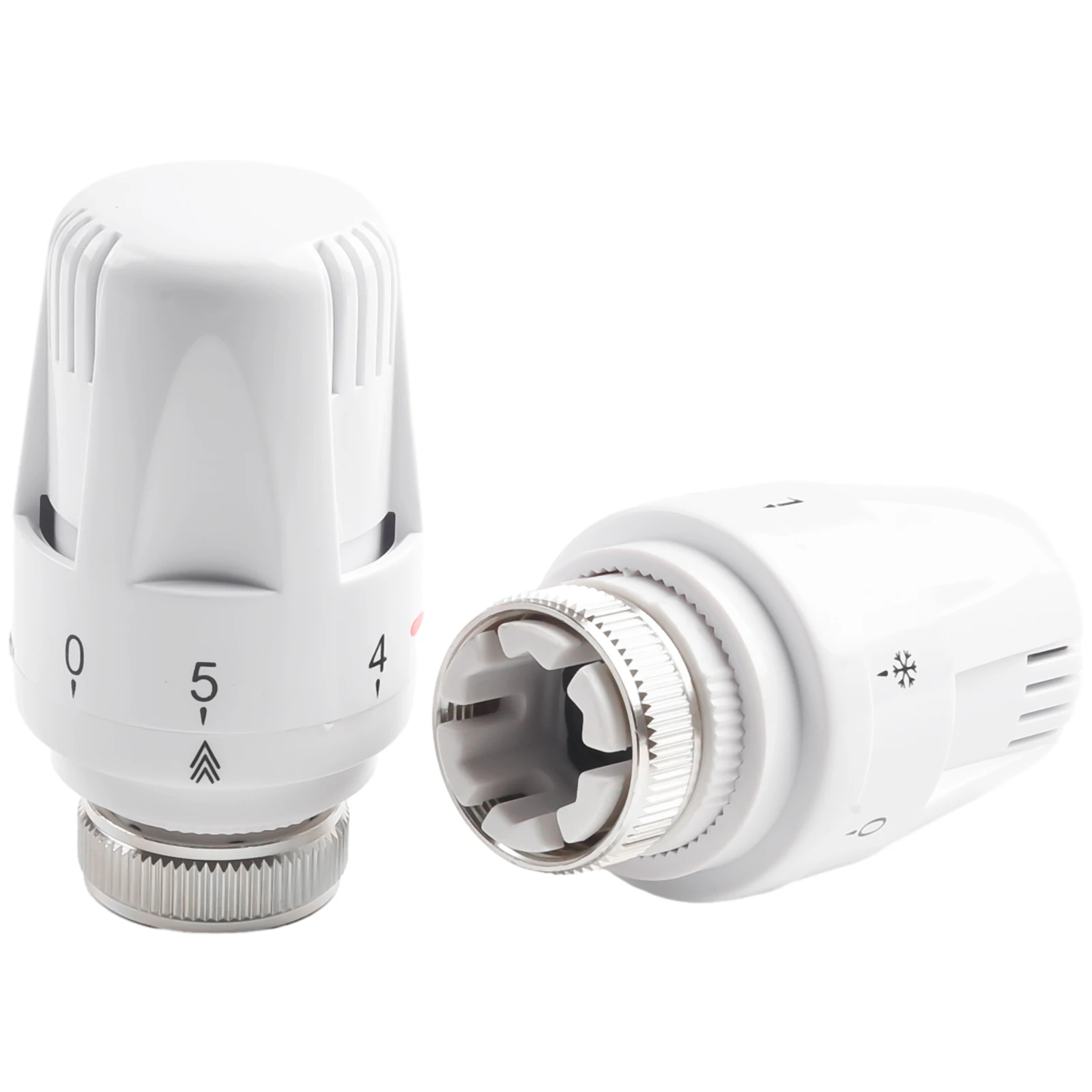 

4pcs Thermostatic Head M30x1.5 Radiator Zero Valve Heating Anti-Freeze Protection 9x5cm Smart Temperature Control System