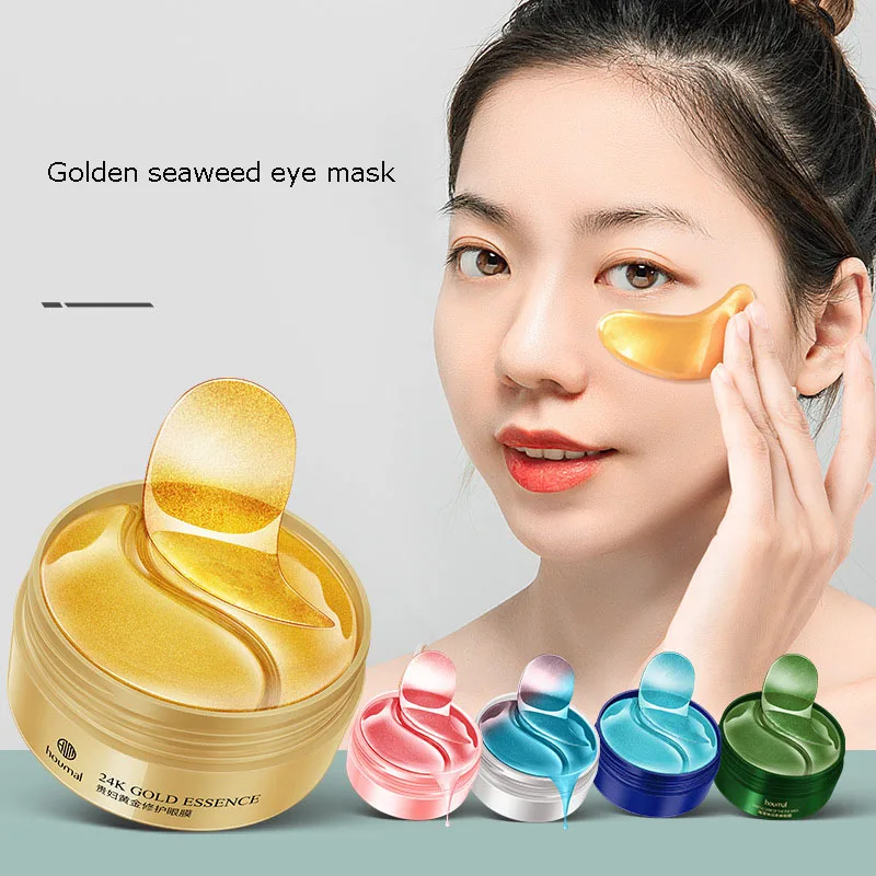 

60PCS=30 Pairs 24K Gold Moisturizing Crystal Collagen Eye Mask Anti-Wrinkle Anti Aging Eye Skin Care Patch Dilute Fine Line Mask
