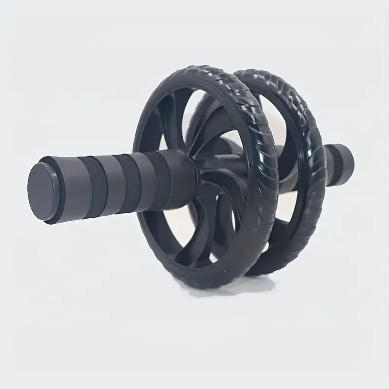 Silent Two-Wheel Abdominal Roller-Pvc and Stainless Steel Material, Suitable for Core Strength Training and Fitness Enthusiasts, Abdominal Muscle Roller, Sports Equipment