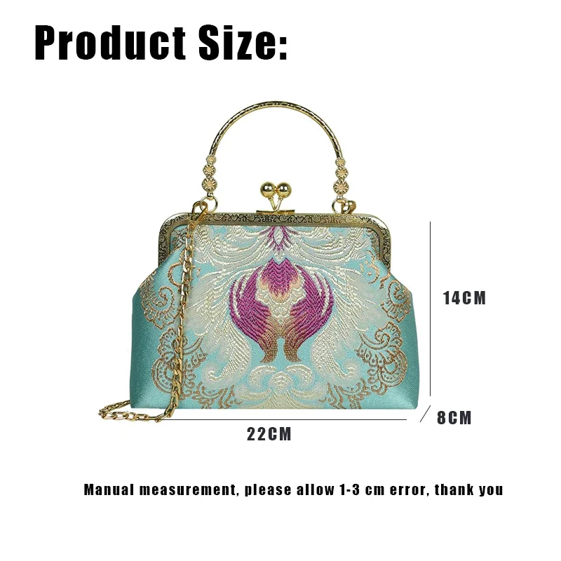 YoReAi New Women's Casual Cheongsam Casual Bag Buckle Shell Shoulder Bags Fashion Travel Handbag Makeup Storage Package Wallet