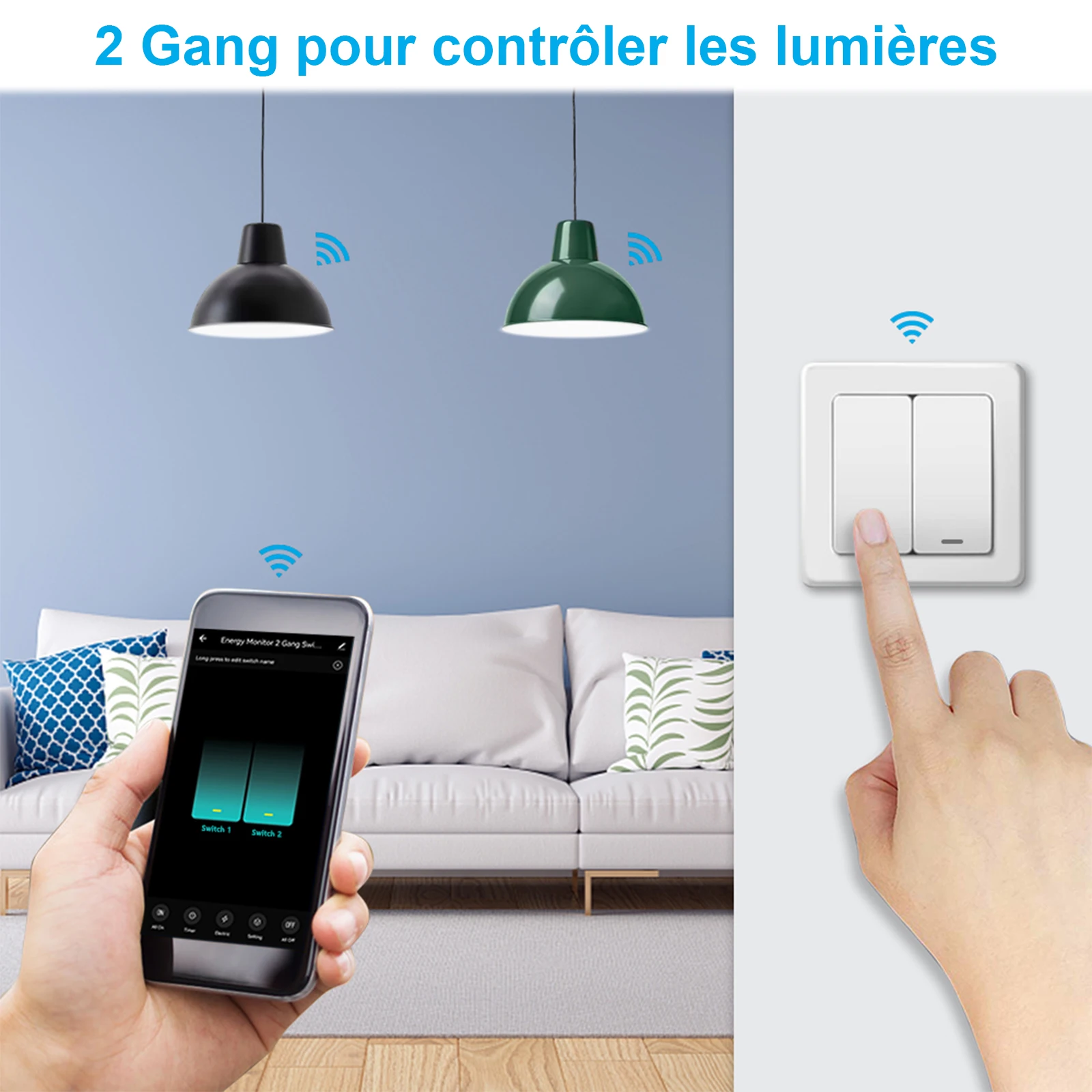 LoraTap-Joli d'éclairage WiFi Zigequation Tuya Smart Life, variateur de technologie, moniteur d'énergie, télécommande d'application, Alexa, Google Home, commande vocale