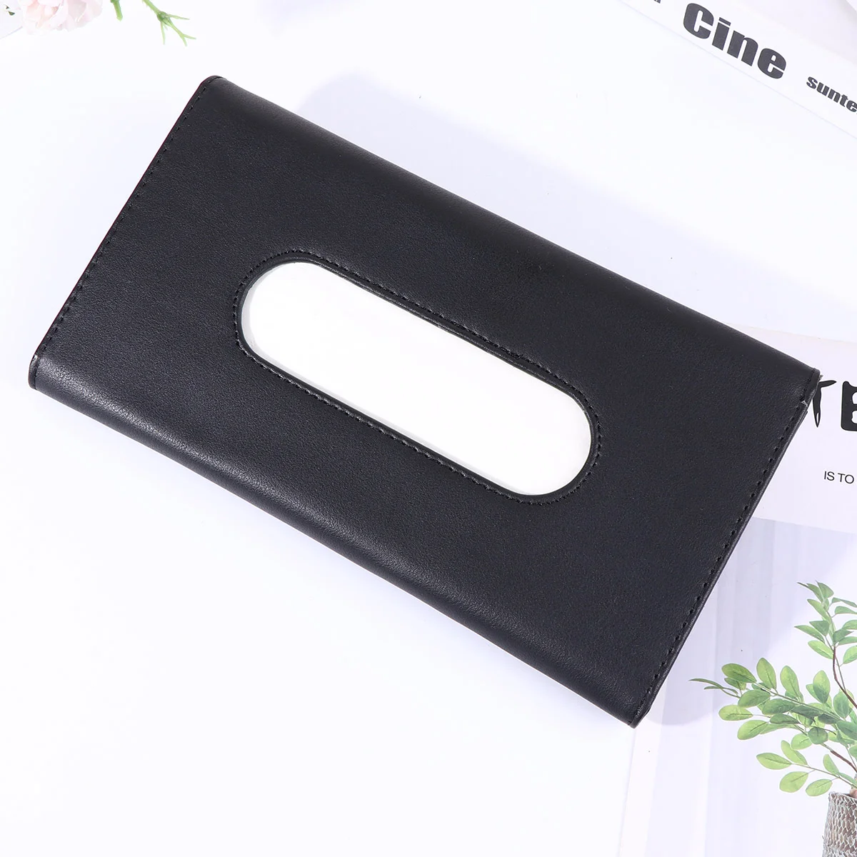

Car Visor Tissue Box Hanging Tissue Boxes Holder Tissue Case Holder for Car Vehicle (Black)