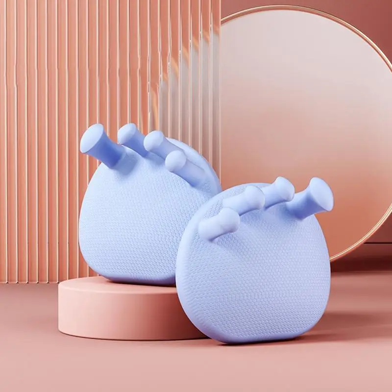 Toe Separators Silicone Calf Trainer 2pcs Overlapping Toes Trainer Separators Silicone Toe Valgus Exercizer Gentle Support