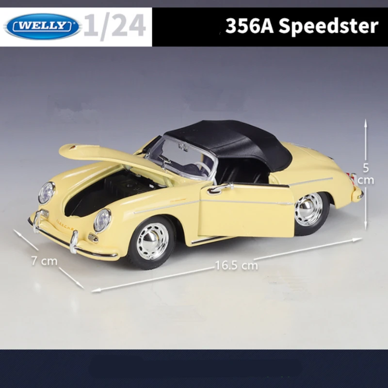 Welly 1:24 ポルシェ 356A スピードスター合金スポーツカーモデルダイ