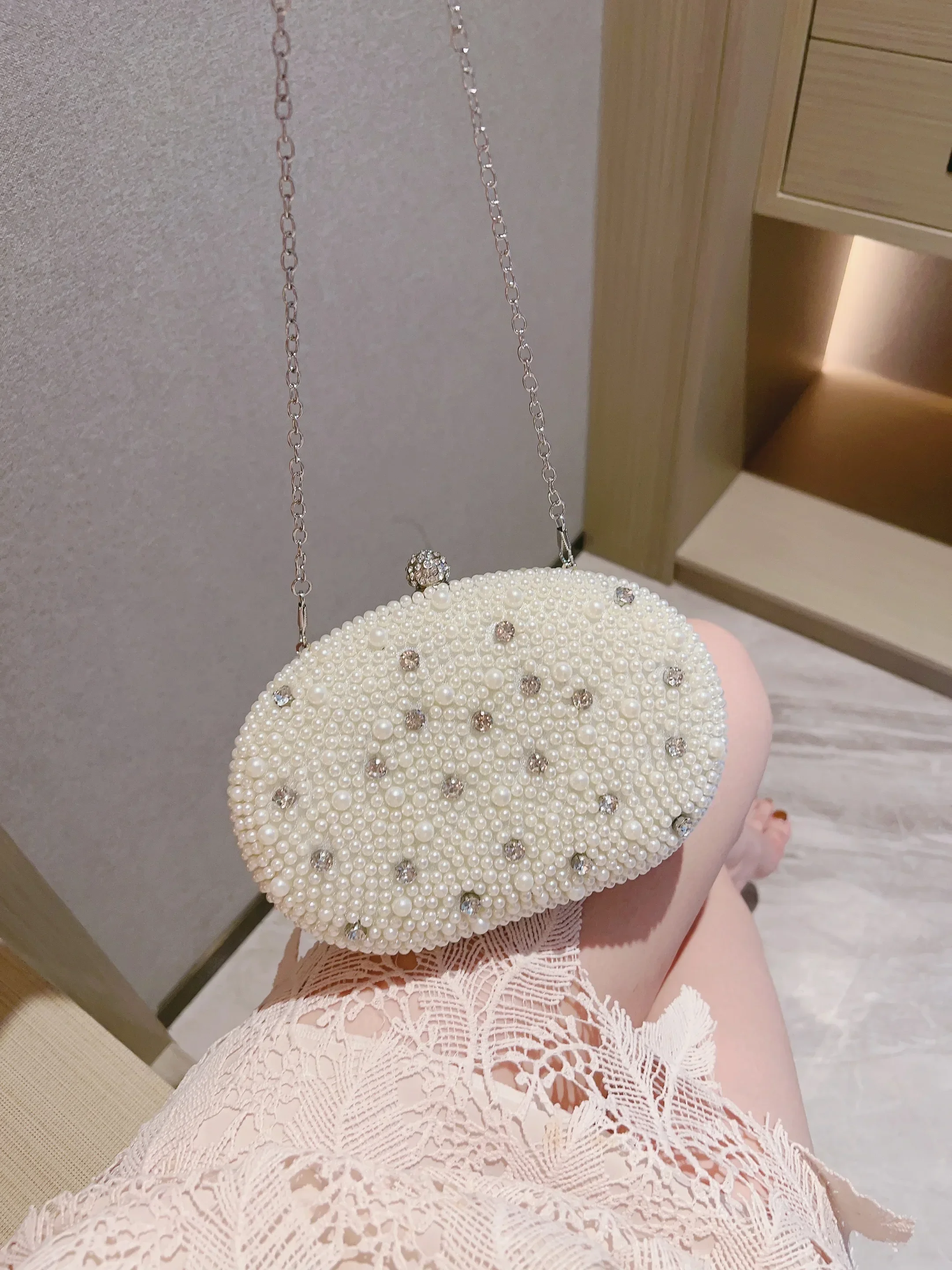 

Pearl Handbag Small Women's Crossbody Bag Banquet Dinner Party Handbag Socialite Gathering
