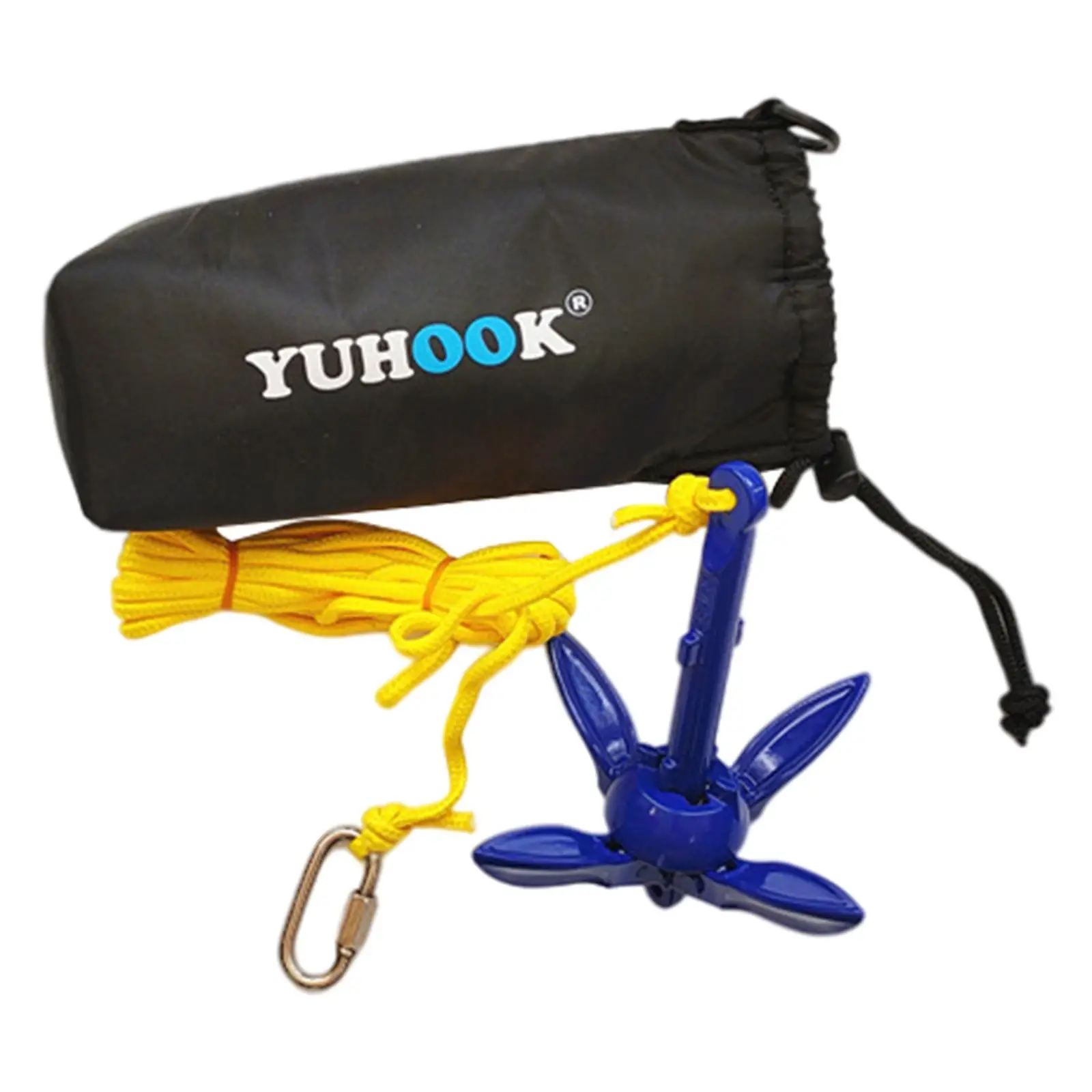 Kayak Anchor Kit with 16 ft Rope Fit for Paddle Boards Jet Ski Marine Kayak Anchor Kit with 16 ft Rope Fit for Paddle Boards Jet Ski Marine