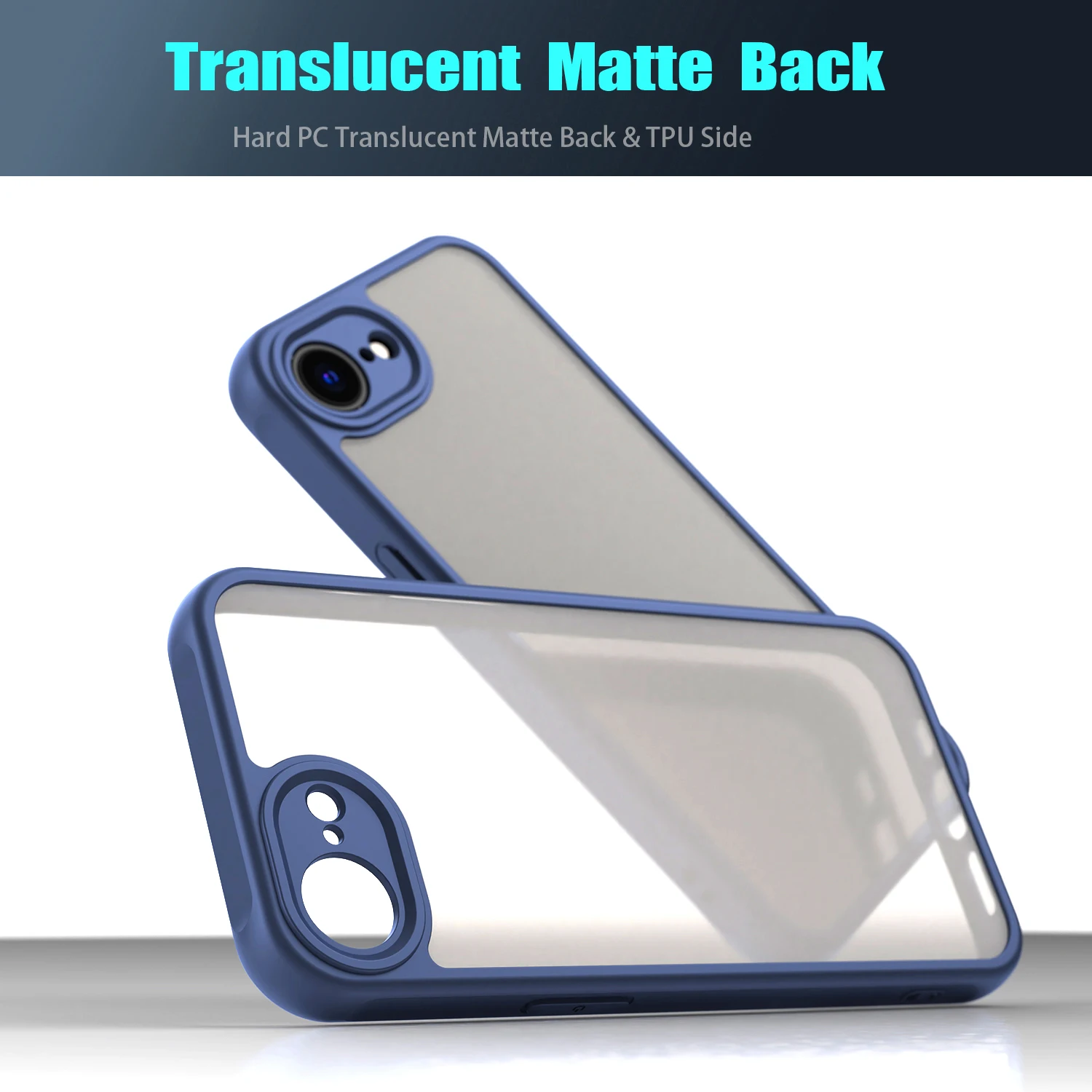 Retro Shockproof Translucent Matte Phone Case with Soft Edges