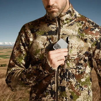 Men's Three-in-one membrane stand collar composite polar fleece outdoor Traverse Jacket - Camouflage Hunting Wear - Fishing jacket 2