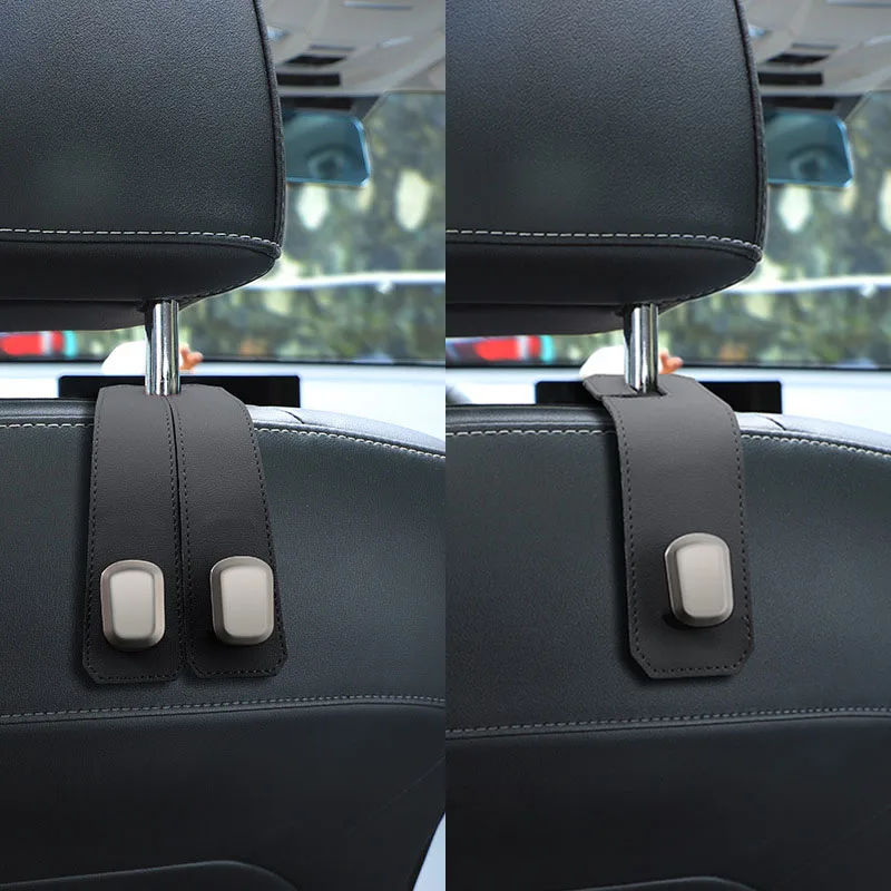 범용 자동차 마운트 스웨이드 후크, 싱글 및 더블 후크, 다기능 자동차 시트 백 후크 스토리지, 자동차 행잉 리어 스토리지 