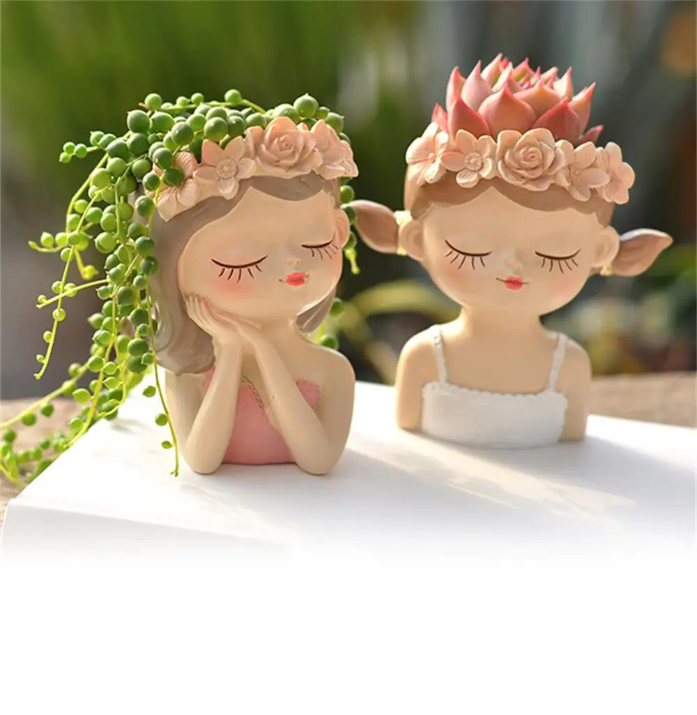 Enchanting Fairy Succulent Flowerpot Ornament