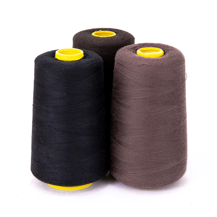 Black Brown Cotton Thread Nylon Weave Wire Long Line Hairs Thread Suitable Sewing Mesh Caps Wig Hair Extension Tools image_2