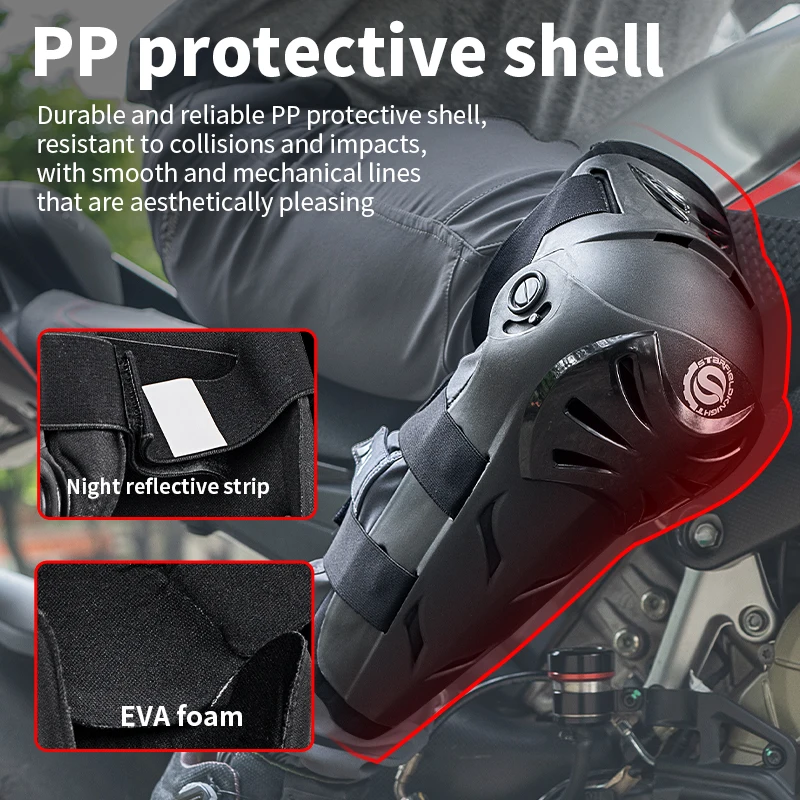 Knee Pad Star Field Knight Motorcycle Knee Protection PP Hard Shell Protective Wear-resistant Drop-resistant Riding Equipment Accessories