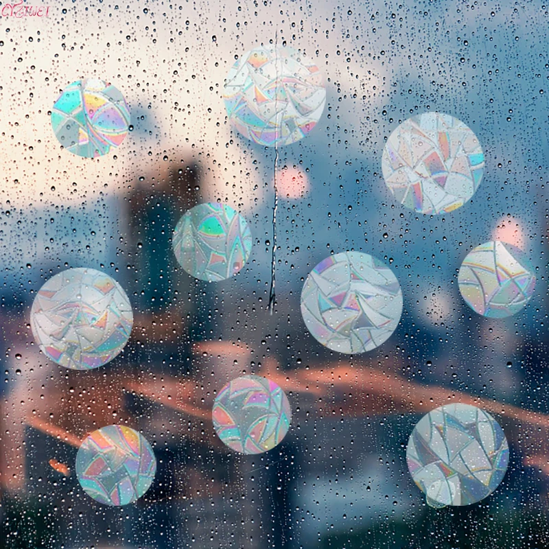 

Sun Catchers Wall Stickers Laser Rainbow Window Sticker Static Stickers Rainbow Prism Window Clings for Home Bedroom Decor