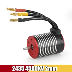 High - Performance Waterproof Brushless Motor for RC Vehicles (2435 4500KV 2mm)