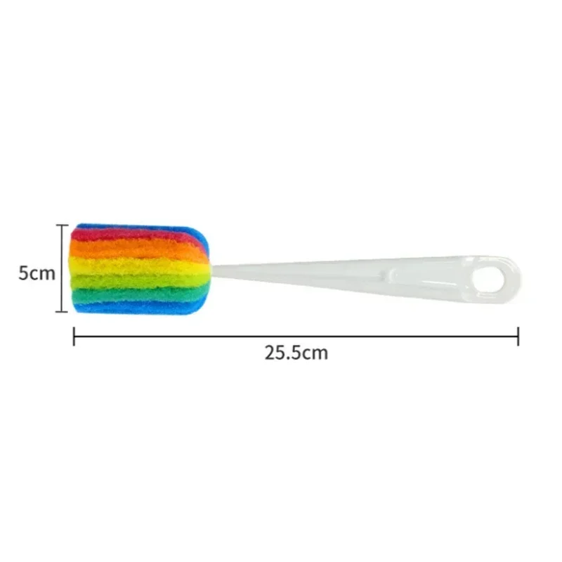 Simple Baby Bottle Clean Brush bottle cleaning brush bottle brush Long Handle Colorful Sponge Cup Brush Household Water Cup Household Cleaning Accessories