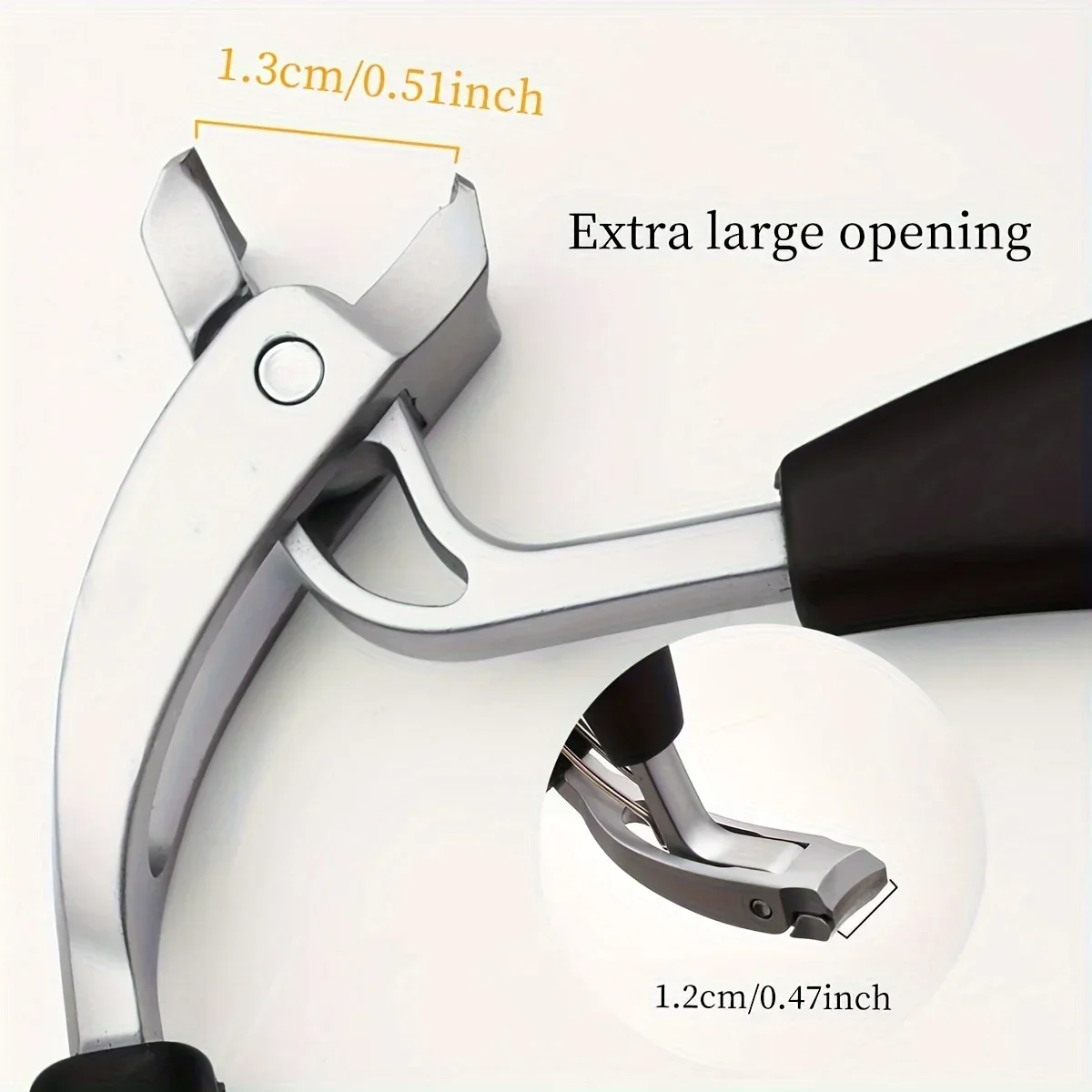 Professional Pedicure Tool Large Secondary Opening Elbow Nail Clippers High Hardness Steel Fingers Nail Clippers 3